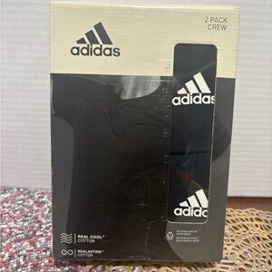 Adidas Black Crew Neck T-Shirts 2 Pack L